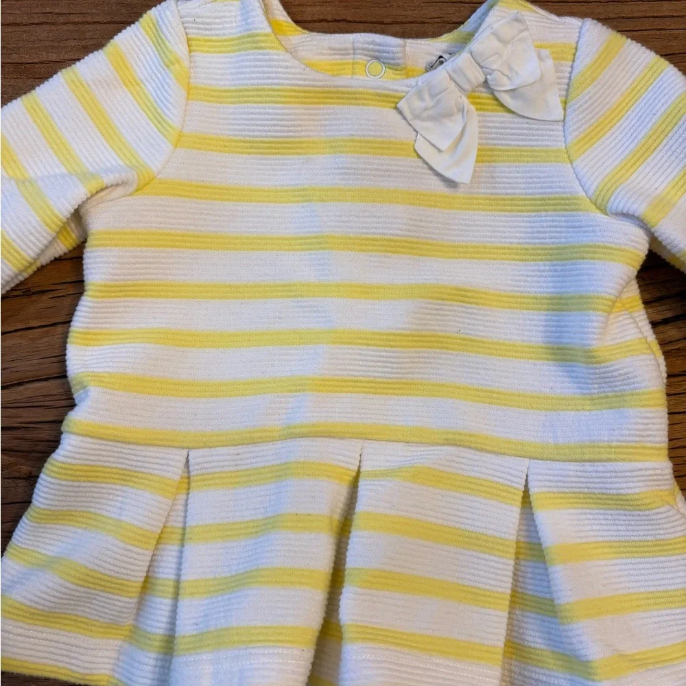 Janie and Jack Yellow and White Striped Diaper Cover Set
